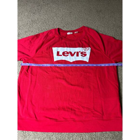 Women’s 2XL Levi’s red logo crew neck sweatshirt Levis brand comfy - Picture 4 of 5